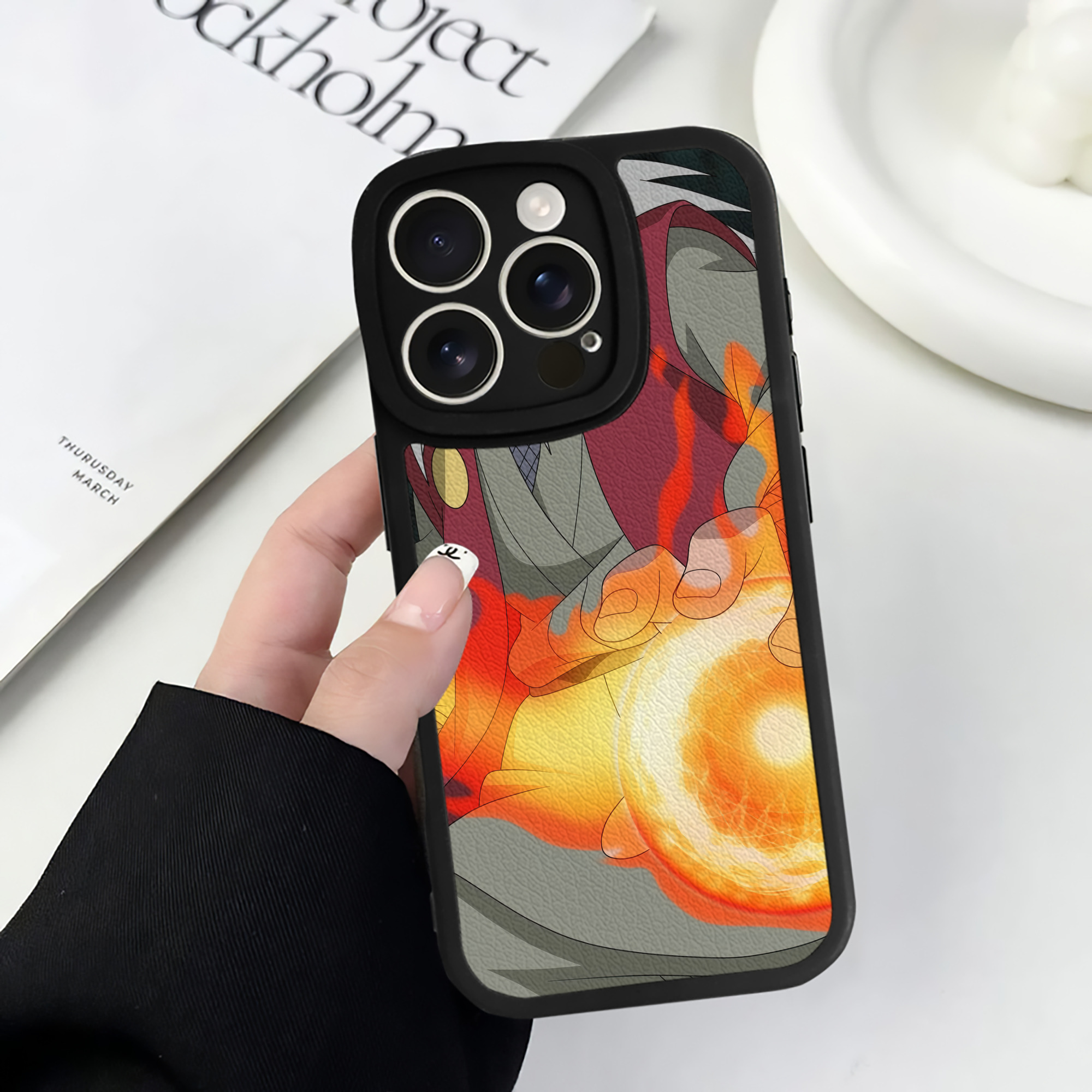 （画像用） NARUTO -ナルト- NARUTO -ナルト- 疾風伝 【iPhone 16シリーズ対応】シリコンスマホケース（レザー調） 材質：シリコン